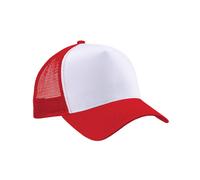 Beechfield Men's Snapback Trucker Cap in Red Beechfield Red One Size