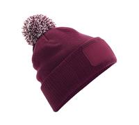Beechfield Men's Snowstar Printers Beanie in Burgundy Beechfield Burgundy One Size