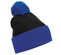 Beechfield Men's Snowstar Two Tone Beanie in Jet Black Beechfield Jet Black One Size