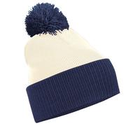 Beechfield Men's Snowstar Two Tone Beanie in White Beechfield White One Size