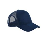 Beechfield Men's Suede Snapback Trucker Cap in Navy Beechfield Navy One Size