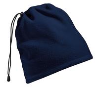 Beechfield Men's Suprafleece Anti-Pilling 2in1 Winter Hat & Neck Warmer Snood in Navy Beechfield Navy One Size