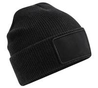 Beechfield Men's Thinsulate Removable Patch Beanie in Black Beechfield Black One Size