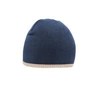 Beechfield Men's Two Tone Knitted Beanie in Navy Beechfield Navy One Size