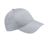 Beechfield Men's Ultimate 5 Panel Cap in Light Grey Beechfield Light Grey One Size