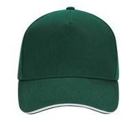 Beechfield Men's Ultimate 5 Panel Sandwich Peak Baseball Cap in Bottle Green Beechfield Bottle Green One Size