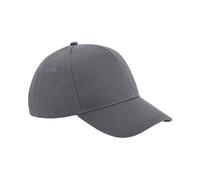 Beechfield Men's Ultimate 6 Panel Cap in Mid Grey Beechfield Mid Grey One Size