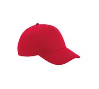 Beechfield Men's Ultimate 6 Panel Cap in Red Beechfield Red One Size