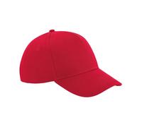 Beechfield Men's Ultimate 6 Panel Cap in Red Beechfield Red One Size