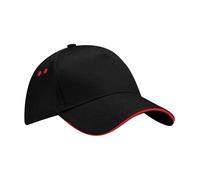 Beechfield Men's Ultimate Sandwich Peak Cap in Black Beechfield Black One Size