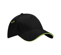 Beechfield Men's Ultimate Sandwich Peak Cap in Black Beechfield Black One Size
