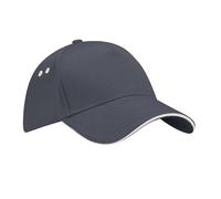 Beechfield Men's Ultimate Sandwich Peak Cap in Dark Grey Beechfield Dark Grey One Size