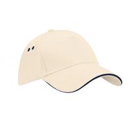 Beechfield Men's Ultimate Sandwich Peak Cap in Light Beige Beechfield Light Beige One Size