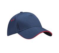 Beechfield Men's Ultimate Sandwich Peak Cap in Mid Navy Beechfield Mid Navy One Size