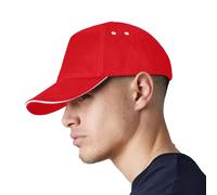 Beechfield Men's Ultimate Sandwich Peak Cap in Red Beechfield Red One Size