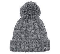 Beechfield Men's Unsiex Cable Knit Melange Beanie in Light Grey Beechfield Light Grey One Size