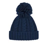 Beechfield Men's Unsiex Cable Knit Melange Beanie in Navy Beechfield Navy One Size