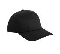 Beechfield Men's Urbanwear 5 Panel Snapback Cap in Black Beechfield Black One Size