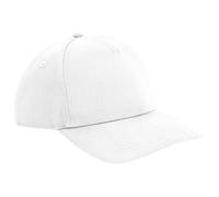 Beechfield Men's Urbanwear 5 Panel Snapback Cap in White Beechfield White One Size