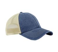 Beechfield Men's Vintage 6 Panel Trucker Cap in Navy Beechfield Navy One Size