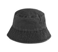 Beechfield Men's Vintage Bucket Hat in Black | Size: S/M Beechfield Black S/M