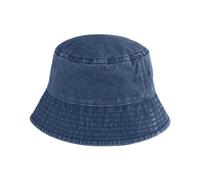 Beechfield Men's Vintage Bucket Hat in Mid Blue | Size: S/M Beechfield Mid Blue S/M