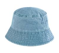 Beechfield Men's Vintage Bucket Hat in Mid Blue | Size: S/M Beechfield Mid Blue S/M