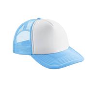 Beechfield Men's Vintage Snapback Trucker Cap in Mid Blue Beechfield Mid Blue One Size