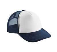 Beechfield Men's Vintage Snapback Trucker Cap in Mid Navy Beechfield Mid Navy One Size