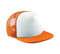 Beechfield Men's Vintage Snapback Trucker Cap in Orange Beechfield Orange One Size