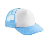Beechfield Men's Vintage Snapback Trucker Cap in Pale Blue Beechfield Pale Blue One Size