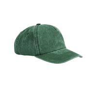 Beechfield Men's Vintage Washed 5 Panel Relaxed Fit Baseball Cap in Bottle Green Beechfield Bottle Green One Size