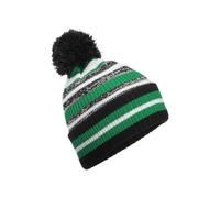 Beechfield Multi-Sport Fan Beanie One Size Black/Kelly Green/White