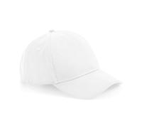 Beechfield Organic Cotton 5 Panel Cap {R-BC62N} - White - OSFA
