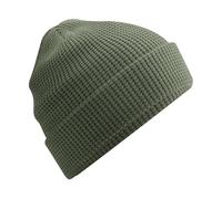 Beechfield Organic Cotton Waffle Beanie One Size Olive Green