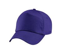 Beechfield Original 5 Panel Cap in Purple Beechfield Purple One Size