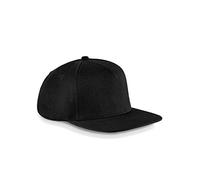 Beechfield - Original Flat Peak - Retro Style Snapback - Black/Black/Black