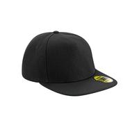 Beechfield - Original Flat Peak - Retro Style Snapback - Black/Black/Black