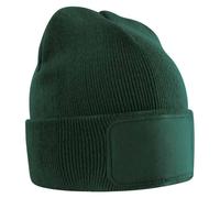 Beechfield Original Patch Beanie in Bottle Green Beechfield Bottle Green One Size