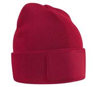 Beechfield Original Patch Beanie in Red Beechfield Red One Size