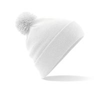 Beechfield - Original Pom Pom Beanie - Cuffed Design - White