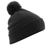 Beechfield Original Pom Pom Beanie Hat Winter Bobble Beenie Ski Wear (Black)