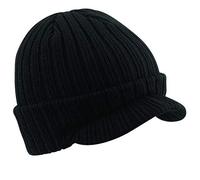 Beechfield Peaked Beanie - Black