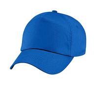 Beechfield Plain 100% Cotton Cap - Child, Boys, Blu reale acceso, M