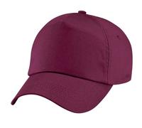 Beechfield - Plain Cap 100% Cotton - Child, baby, bordeaux, One Size