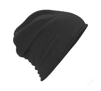 (One size, Black) Beechfield Unisex Plain Jersey Beanie Hat