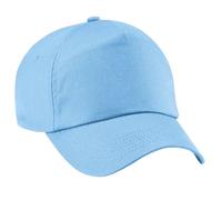 Beechfield Plain Original 5 Panel Baseball Cap in Baby Blue Beechfield Baby Blue One Size