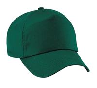 Beechfield Plain Original 5 Panel Baseball Cap in Bottle Green Beechfield Bottle Green One Size