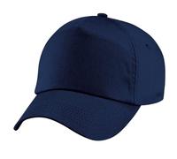 Beechfield Baseball Cap Plain Original 5-Panel Unisex Junior One Size French Navy