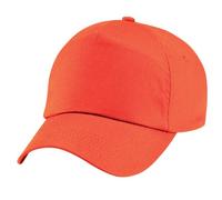 Beechfield Plain Unisex Junior Original 5 Panel Baseball Cap (One Size) (Orange)